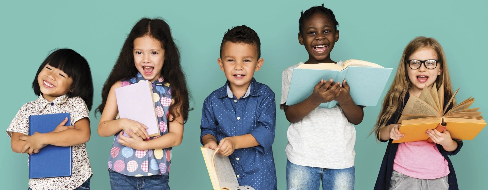 Kids Reading Books Together